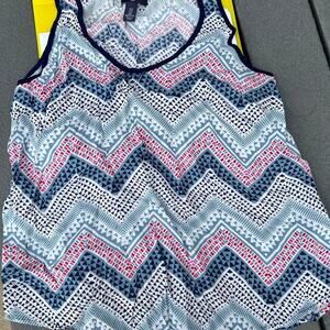 GAP tank top women's size S -shades of blue print